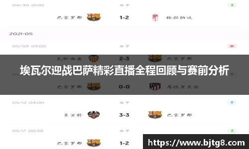 埃瓦尔迎战巴萨精彩直播全程回顾与赛前分析